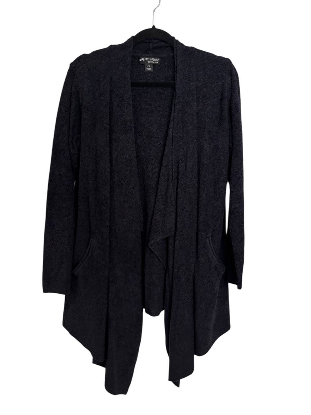 Barefoot Dreams Cardigan Womens L/XL Gray CozyChic Lite Island Wrap Open Front